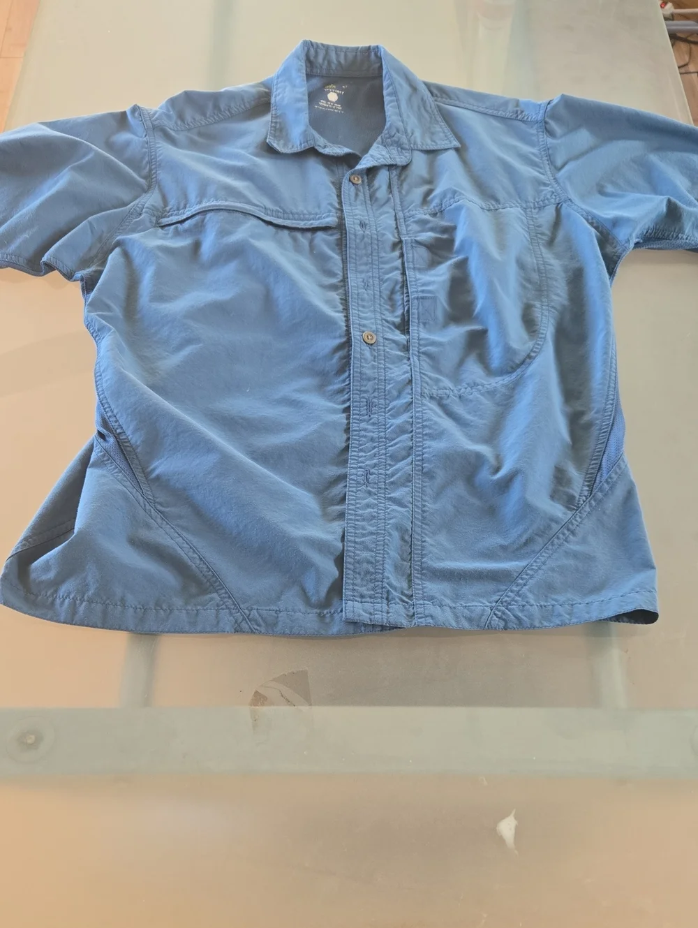 Mountain Hardwear Men's Short-Sleeve Shirt Jacket in Blue